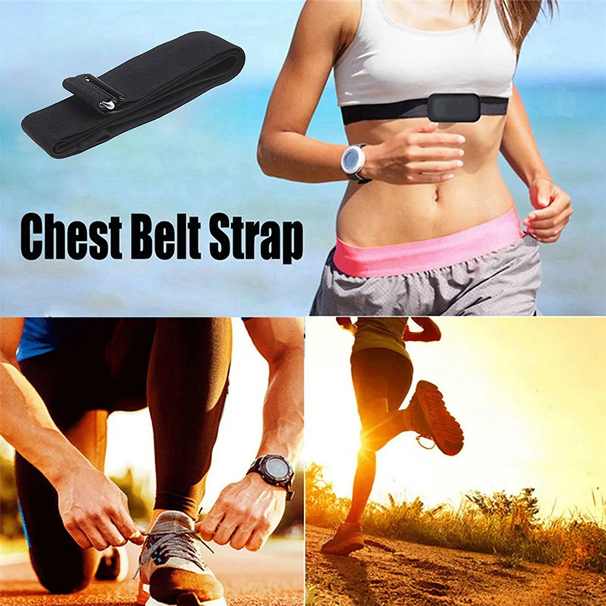 Heart Rate Belt Chest Strap for Coospo Polar Wahoo Garmin Mount Heart Rate Sensor Monitor Elastic Soft Strap Band Orange