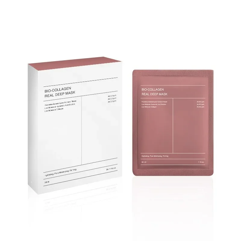 Bio-Collagen Real Deep Mask Anti-Wrinkle Lifting Face Mask Hydrolyzed Collagen Collagen Reverse Film Volume Peel Off Mask