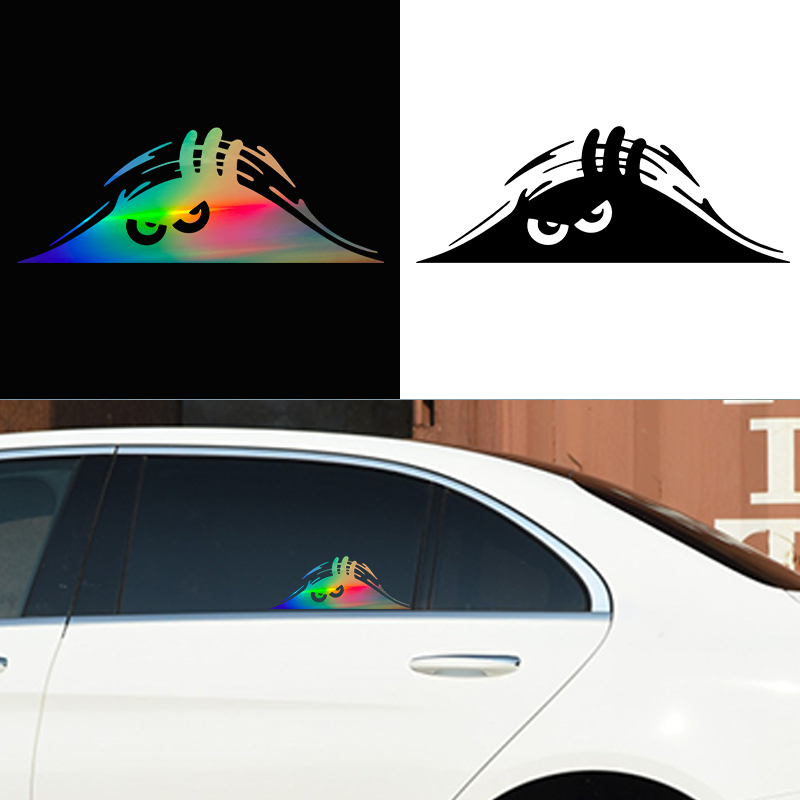 Auto-Innenaufkleber, verschiedene Farben, Vinyl-Aufkleber, wütende Peeping Devil Eyes, Motorrad, dekoratives Zubehör, kreativ