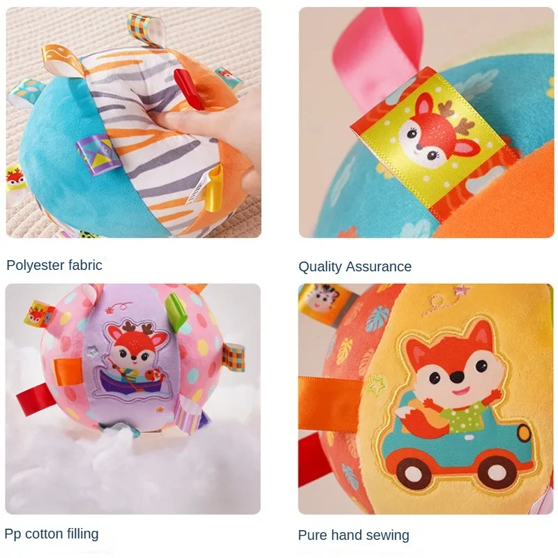 Bébé main saisir balle Animal Cognition main saisir hochet Parent enfant jouets interactifs bébé jouets 0 12 mois doux jouet sensoriel