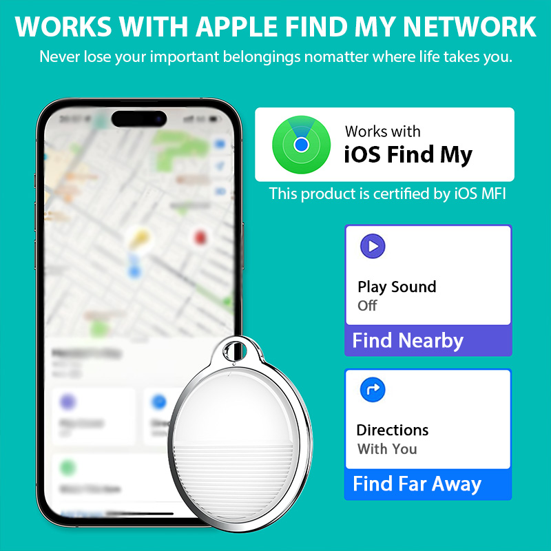 Mini Global GPS Tracker Smart Tag Compatible with iOS Find My App Key Finder Car Pet Anti-lost Alarm Locator iTag for iPhone