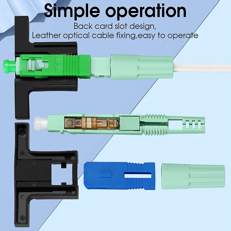 High-quality Optical Fiber Quick Connector Single Mode SCUPC/SCAPC Leather Fiber Optic Cable Cold Splicing Fast Connector Tools