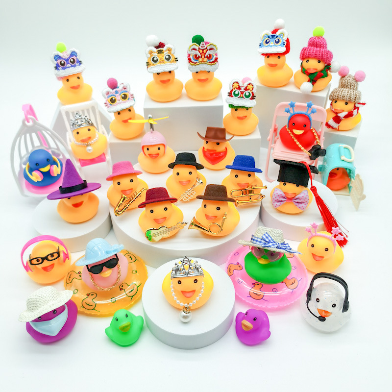 Rubber Duck Accessories Mini Dolls Accessories Bulk Mini Hat Neckla Headwear for mini rubber duck doll duck Accessories