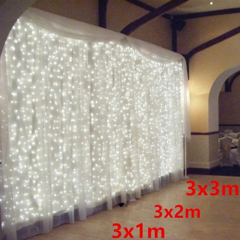 8 Mode LED Outdoor Light Fairy String Light 3M 4M 6M Bedroom Light Wedding Christmas Decoration Party Holiday USB Curtain Lights