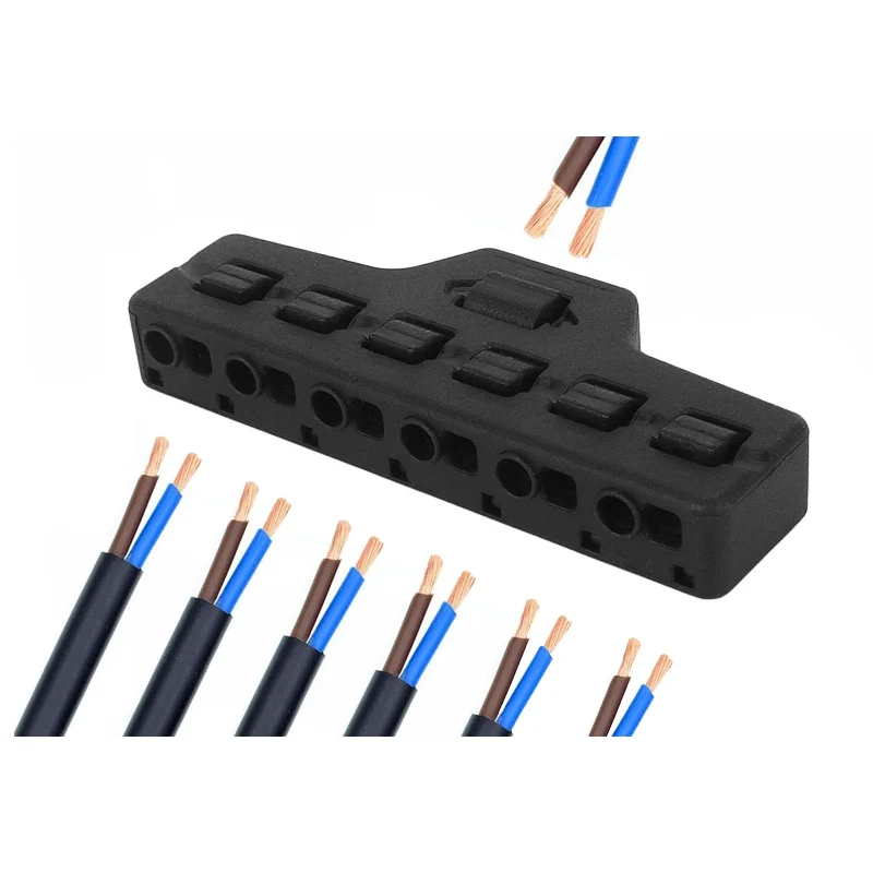3/6Ports Out Line Splitter Quick Connect Niederspannungsdraht Splitter Verteilerblock für Beleuchtung LED-Streifen-Verbindungsklemme