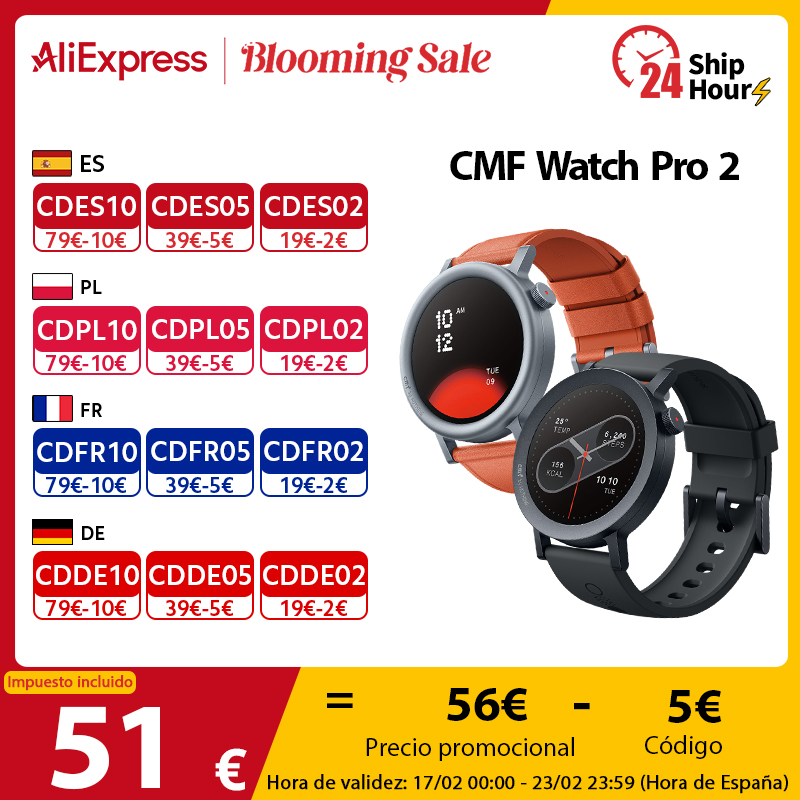 Globalna wersja CMF by Nothing Watch Pro 2 1,32" AMOLED Bluetooth 5.3 BT Połączenia z redukcją szumów AI GPS cmf watch pro 2