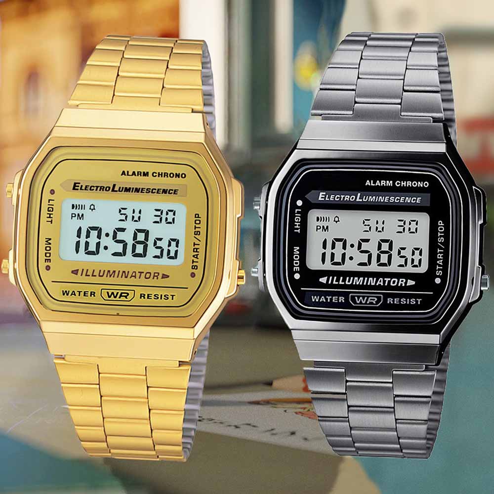 F91W Retro Digital de acero inoxidable deportivo reloj de pulsera de lujo relojes militares impermeables hombres mujeres reloj de pulsera electrónico