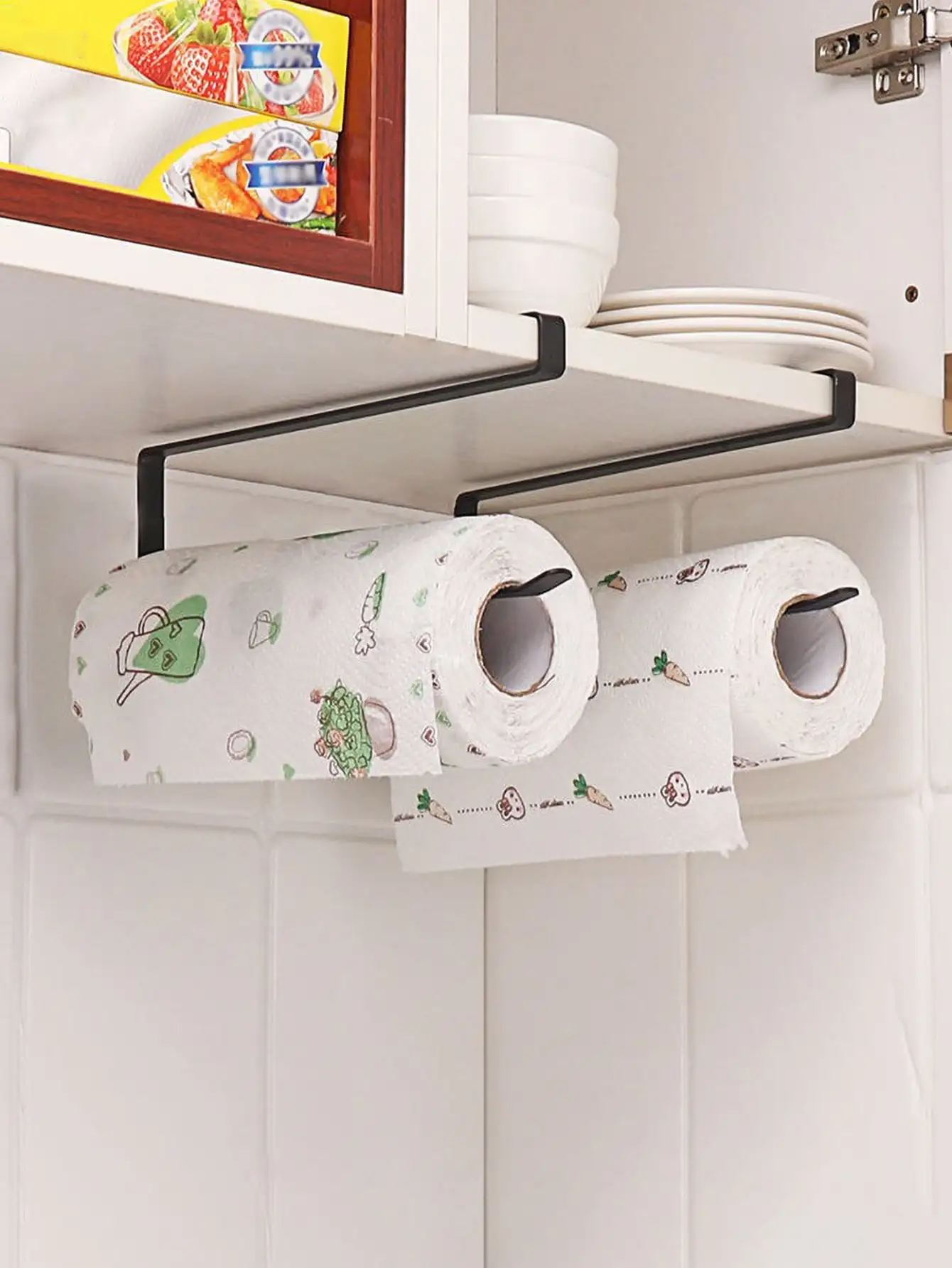 Portarotolo di carta Portasciugamani Mensola sospesa Portaoggetti da bagno Porta WC Cucina di casa Accessorio per fazzoletti Supporto da parete Appendiabiti da cucina