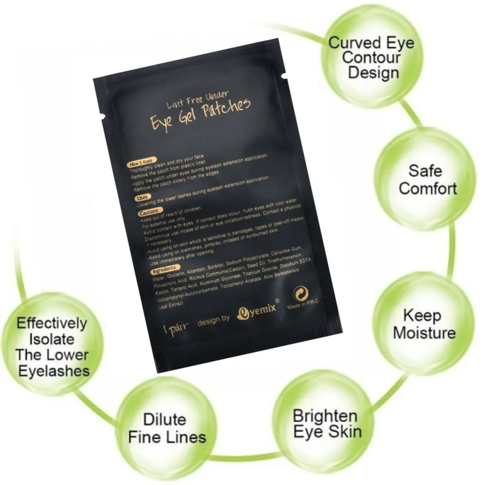 Eyelash Extension Paper Patches Lint free Under Eye Pads Grafted Eye Stickers Hydrogel Eyelashes Patch makeup tools 50pairs