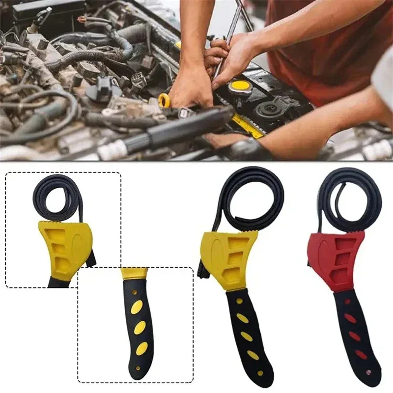 Chiave per cintura da 6 pollici Estrattore per filtro olio Chiave per cinghia Chiave per catena Apri cinghia, Strumento di smontaggio regolabile