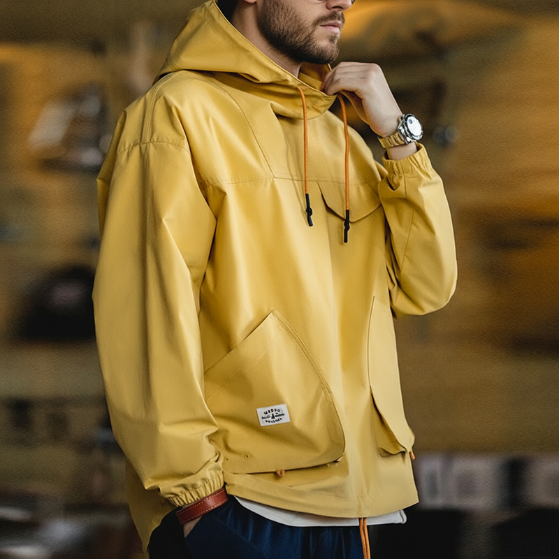 Maden повседневные уличные мужские куртки с несколькими карманами и капюшоном, весенне-осенняя свободная ветровка, парка, рыжий верхняя одежда для скалолазания, спортивная куртка