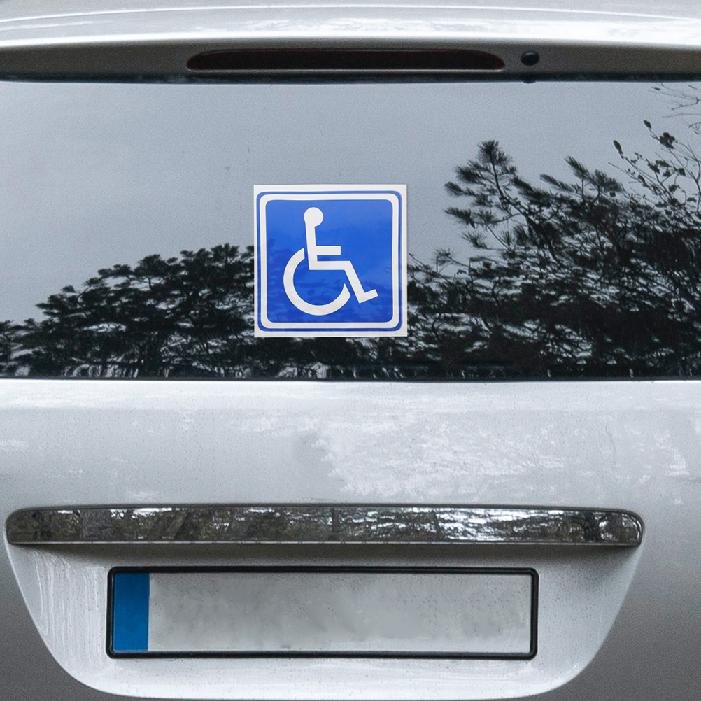6-Blatt-Aufkleber für Behinderte, Beschilderung für Autofenster, Rollstuhl-Aufkleber, Glas, zum Dekorieren, selbstklebendes Parken, Behinderten