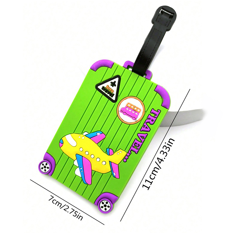 1 PC Creative เครื่องบิน Multicolor แท็กกระเป๋าเดินทาง Airport Tag Travel Essential Loss ป้องกันแท็กแขวนสําหรับผู้ชายและผู้หญิง