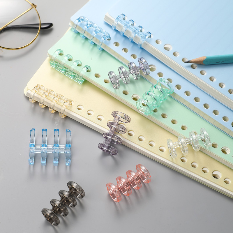 10 шт./набор, разноцветные пластиковые кольца для блокнота