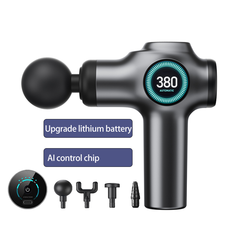 Массажный пистолет для глубоких тканей, пистолет для фасции мышц, массажный пистолет для мышц для облегчения боли с 4 массажными головками и 6 скоростями