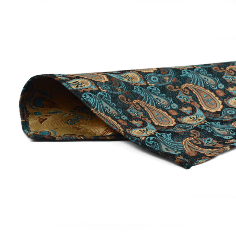 24 cm Formele Paisley Pochet Heren Polyester Zwart Rood Zakdoek Bruiloft Tuxedo Accessoires Elegante Hanky Das