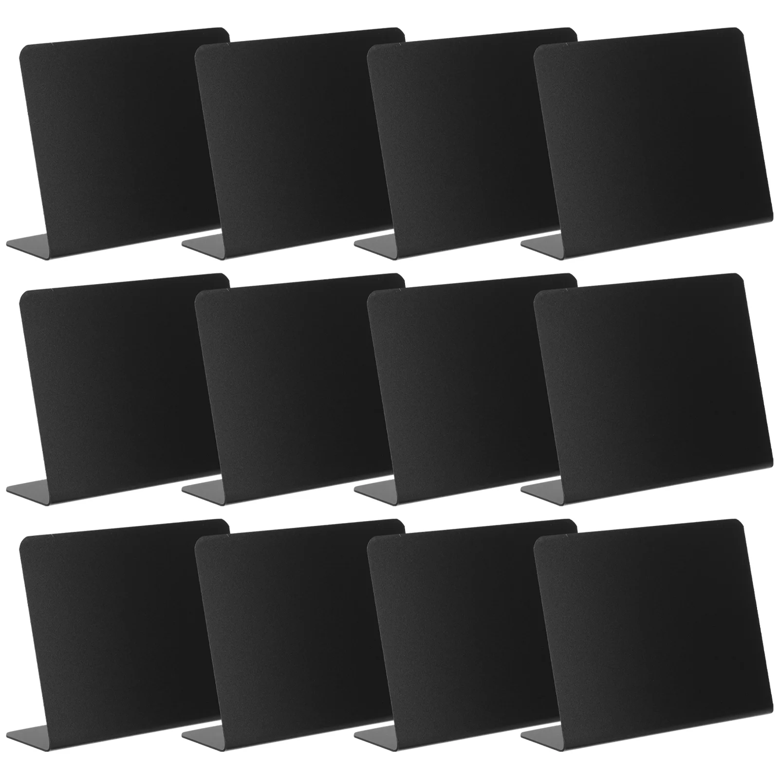 12 Pcs Mini Chalkboards Blackboard Sign Erasable Message Tent Reusable Tabletop Signs Pvc Standing