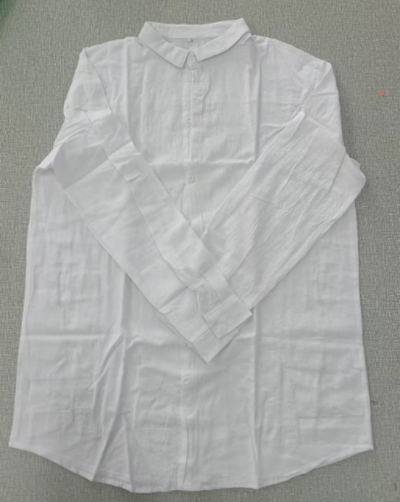 Men's retro casual long-sleeved lapel single-breasted cardigan shirt