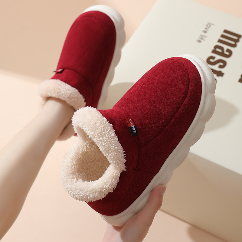 Kidmi Winter Warme Pelz Männer Schuhe Outdoor Fuzzy Nicht-slip Männer Schuhe Casual Kurze Plüsch Haus Männer Schuhe Weiche fuzzy Gemütliche Hausschuhe