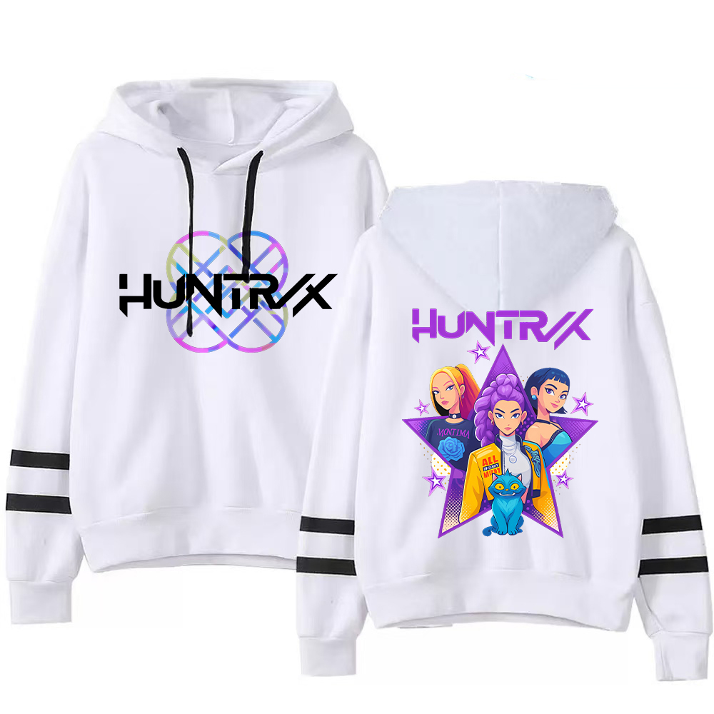 Y2k Anime Kpop Demon Hunter Kapuzenpullover Frau Cartoon Huntrix Kpop Rumi Grafik Hoodie 90er Jahre Casual Langarm Pullover Tops
