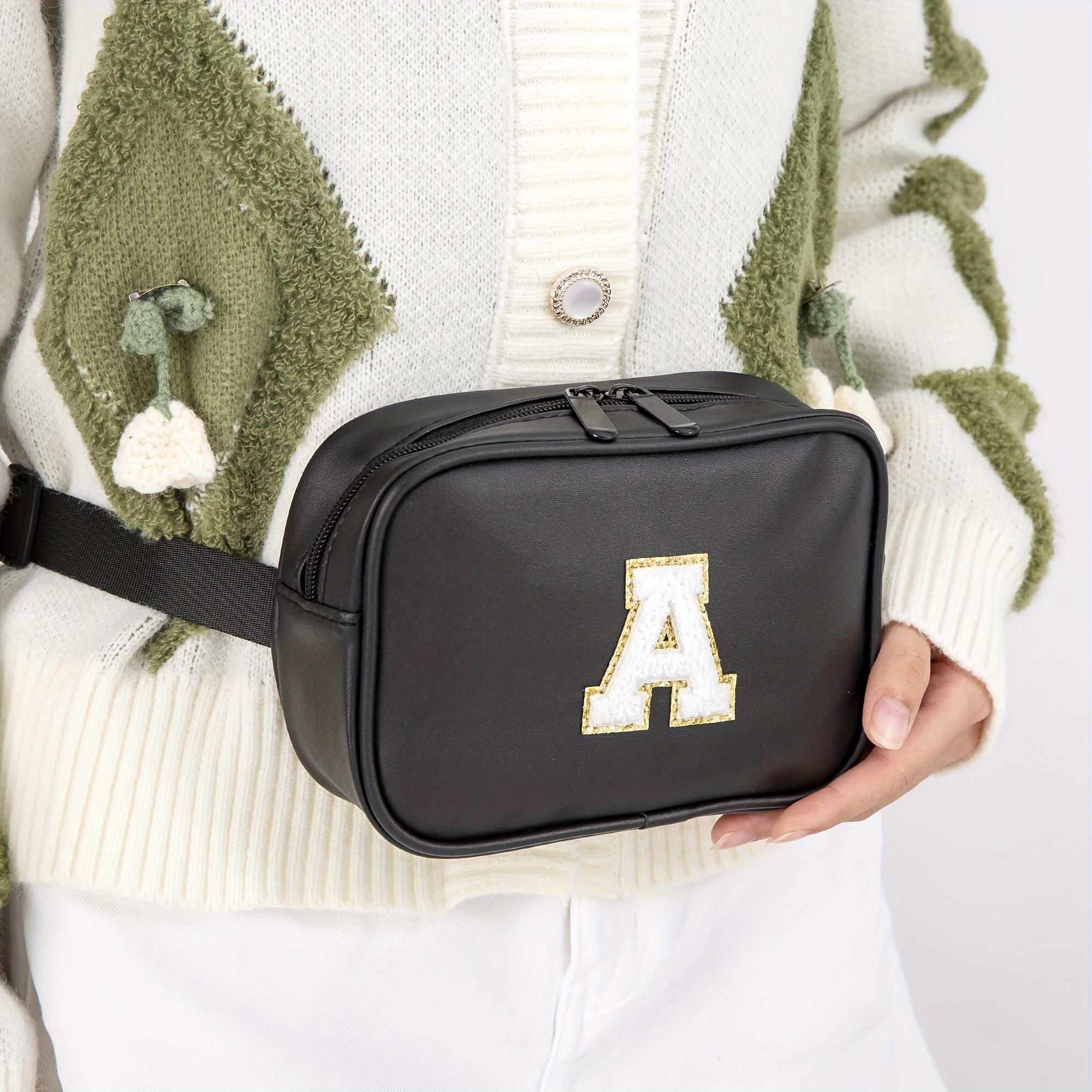 軽量ウエストファニーパック,ハイキング用の文字a,m,s,l,dパッチ付きチェストバッグ,クロスボディバッグ,ファッショントラベル