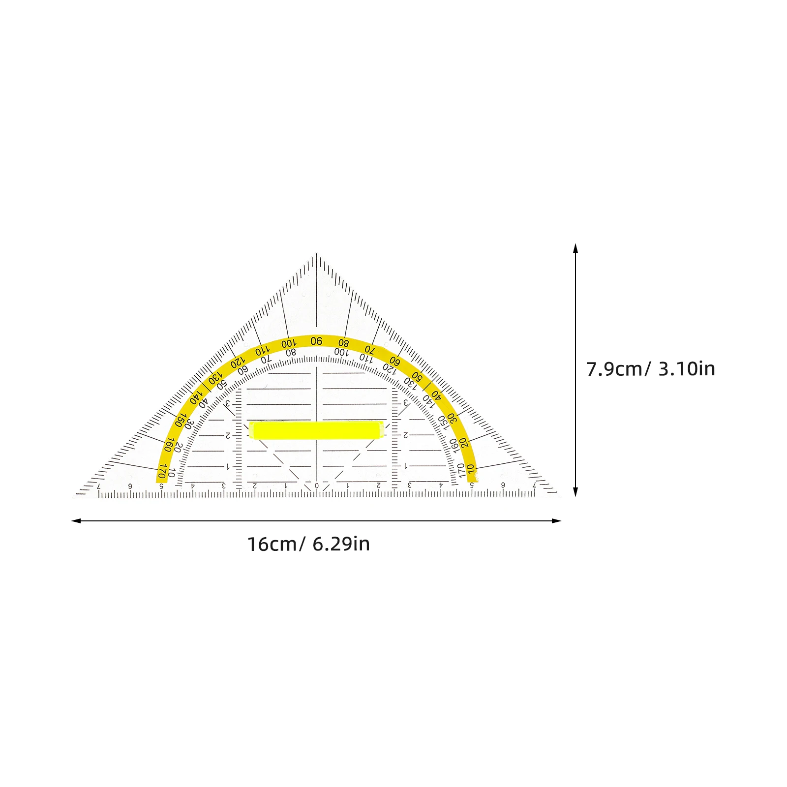 6 Pcs Triangular Ruler Set Geometric Measurement Triangle Rules for Drawing Clear Scale & Precise Sizing Stationery Students
