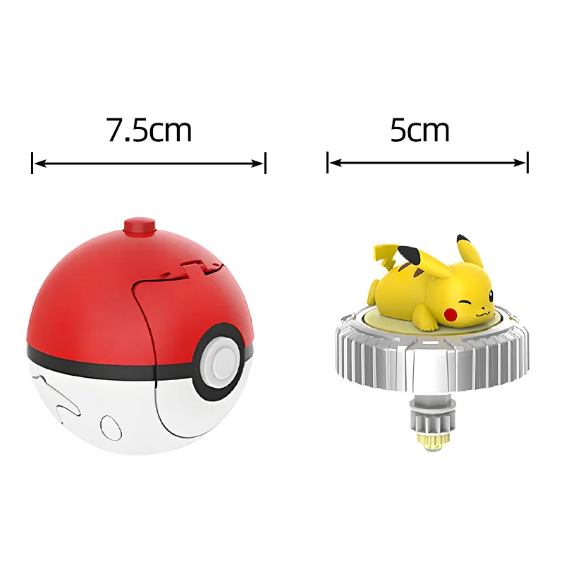 Pokemon Elf Spinning Top Gyro Ball Action Figure Figurine Pikachu Charmander Squirtle Mew Eevee Launcher เด็ก Battle เกมชุดของเล่น