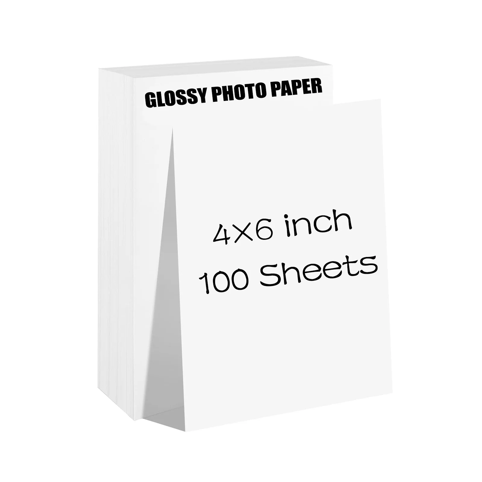 HUSPER 100 feuilles de papier photo brillant 4x6 pouces 180/200/230 G/m2 jet d'encre simple face Compatible avec dos gris pour une utilisation au bureau à domicile