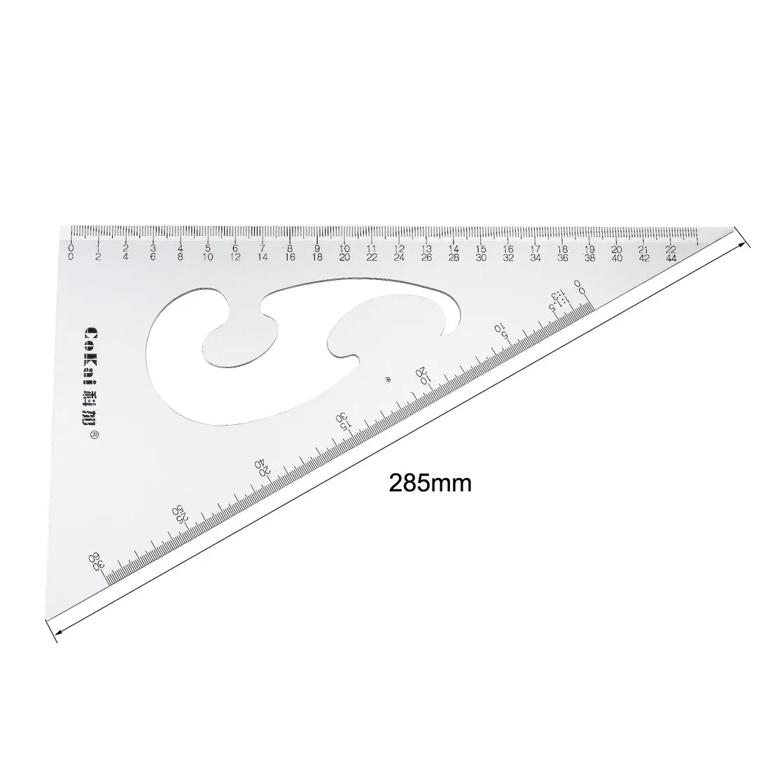 Triangle Ruler Square Set with Built-in Protractor 22cm 30/60 and 45/90 Degrees Measurement Rulers Student Stationery Supplies