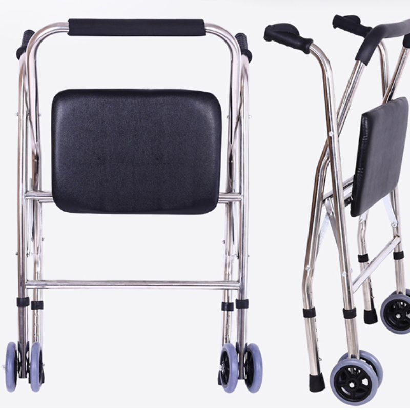 Silla cómoda con asa única para sentarse, Banco de ducha con ruedas, ayuda para caminar, Duschstuhl Mit Rückenlehne