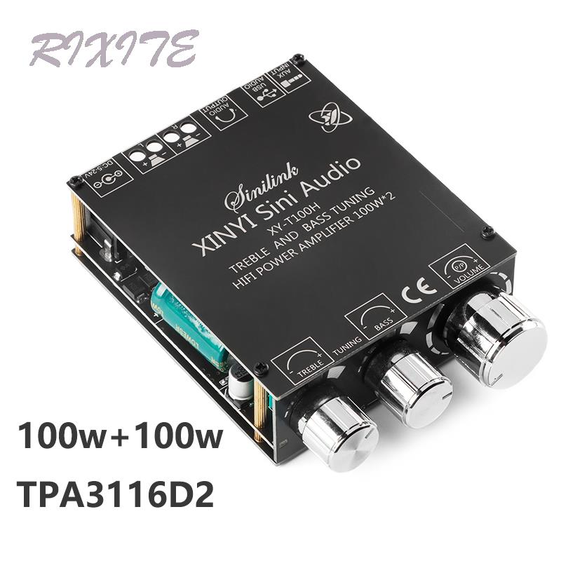 XY-T100H 100W + 100W TPA3116D2 Bluetooth 5.0 Công Suất Âm Thanh Ban Gia Đình Bộ Khuếch Đại Âm Thanh Nổi Treble Và Bass điều Chỉnh