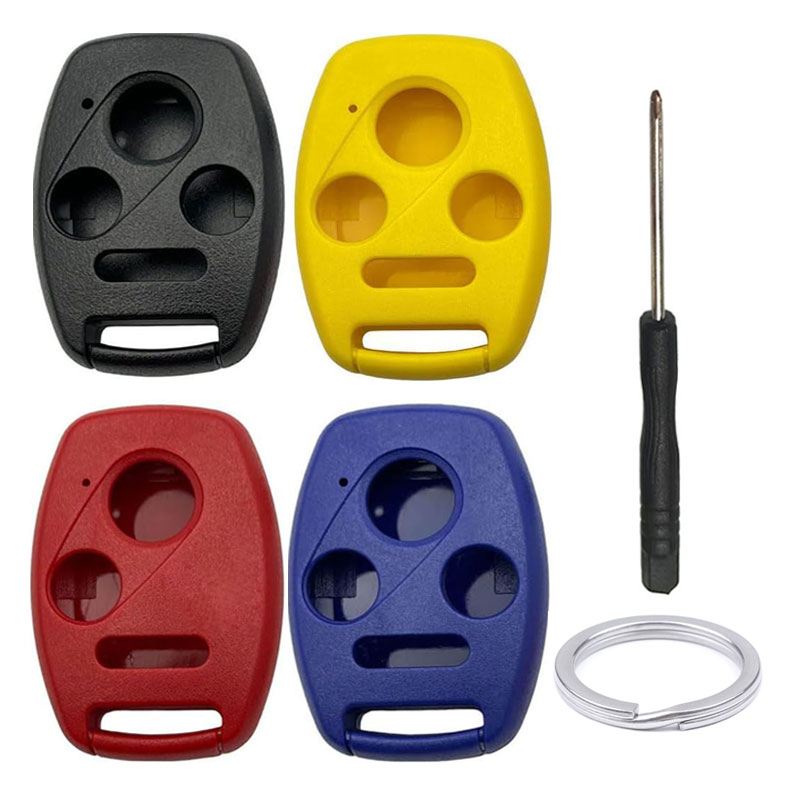 ブルー/レッド/ブラック車のキーシェルリモートキーケースリモートホンダアコード CRV パイロットシビック 2003 2007 2008 2009 2010 2011 2012 2013