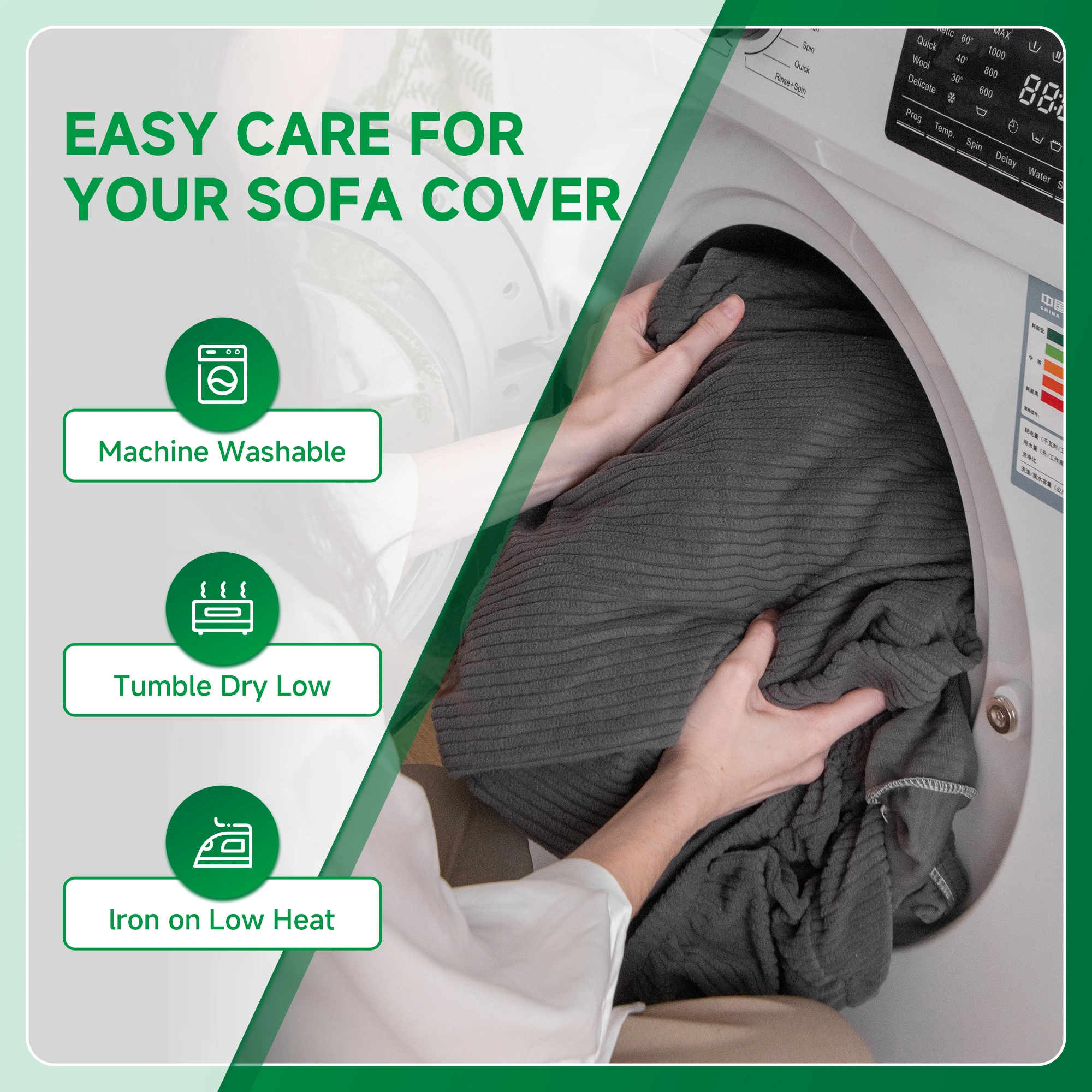 Funda de sofá impermeable, funda de sofá elástica ajustable de lujo para sala de estar, funda de asiento de sofá de 1, 2, 3 y 4 plazas, conjunto completo en forma de L