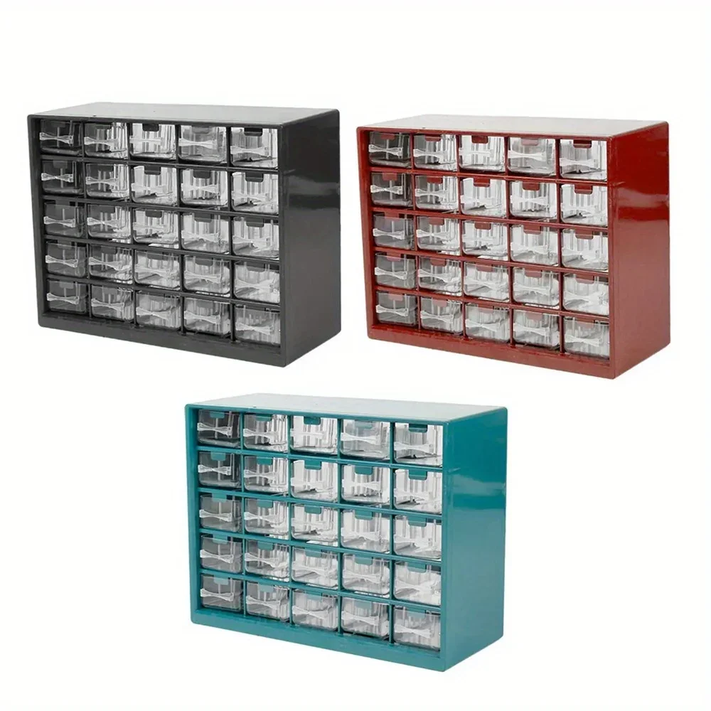 25 Multi-grid Lade Onderdelen Doos Wandmontage Schroef Classificatie Componentendoos Gereedschapskoffer elektronische componenten Opslag Gereedschapskist