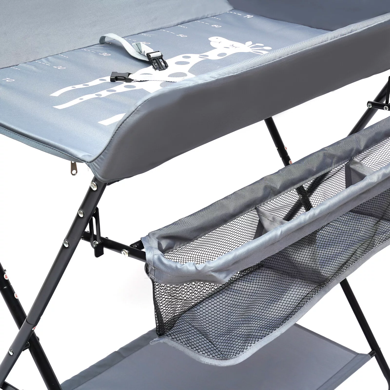 Mobile Baby Changing Table - Foldable Household Diaper Changing Station - With Storage Bag and Clothes Hanger