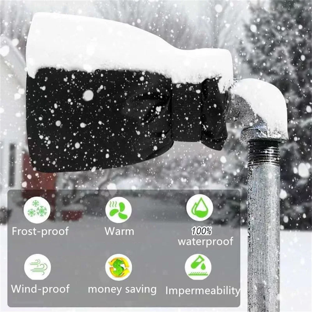 ชุด 2 ใหม่ฤดูหนาวก๊อกน้ํากันน้ํากลางแจ้งสวนก๊อกน้ําถุงเท้า Freeze ป้องกัน Reusable TAP Protector