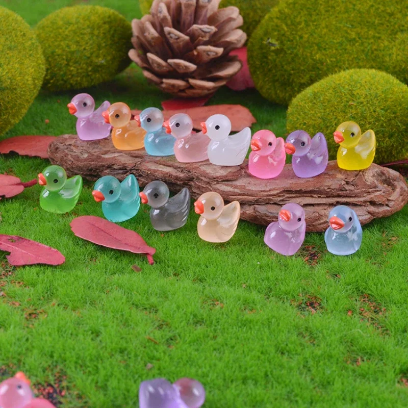 Cute Colorful Glowing Night - Light Small Duck Figurines for Decorations Ideal for Adding a Charming Touch to Any Space