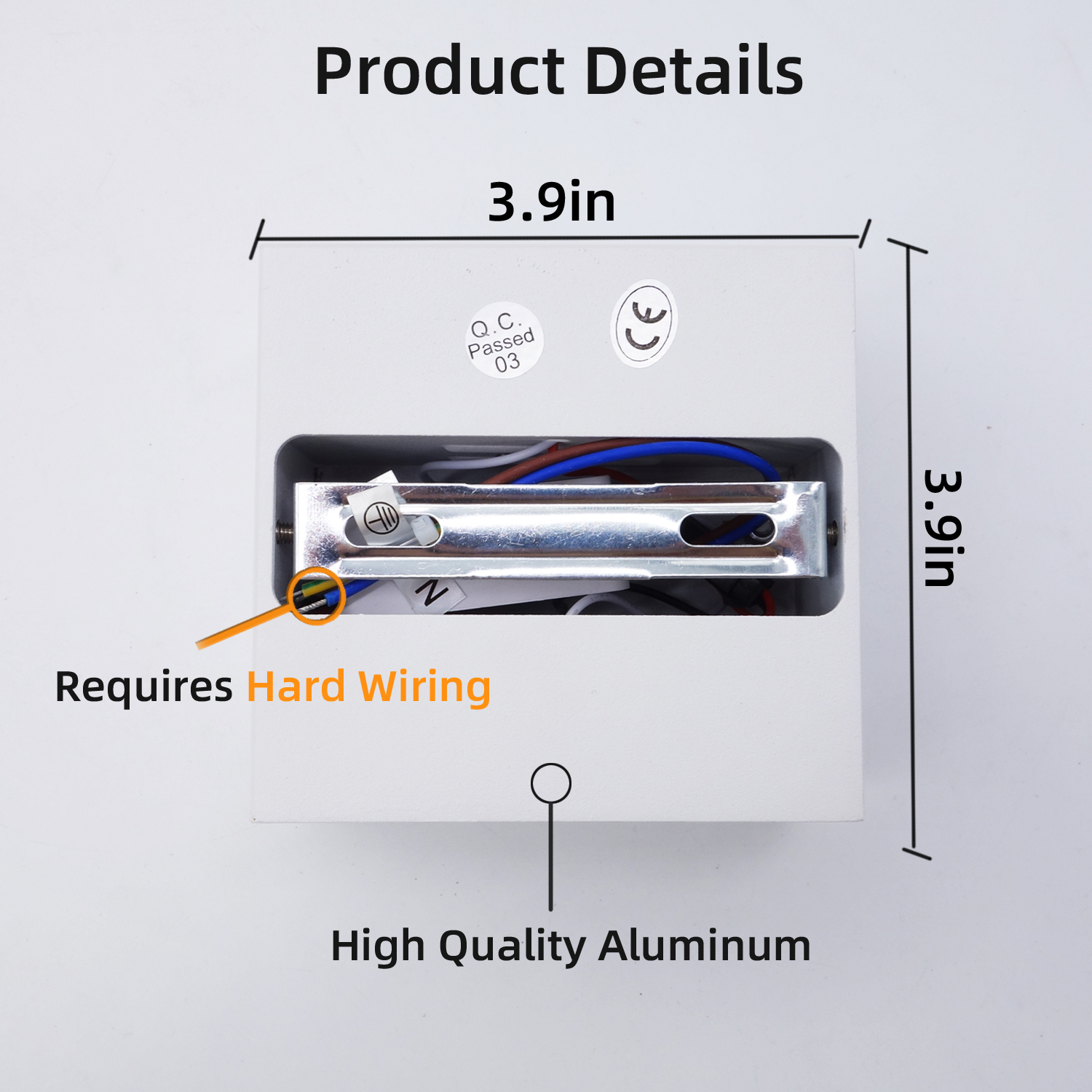 LED Wall Sconces 2Pack 6W Modern Indoor Wall Lamp, White Up Down Wall Mount Lights for Living Room Hallway Bedroom Decor