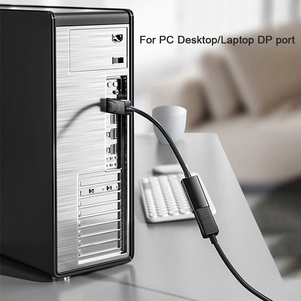 Adattatore compatibile da DisplayPort a HDMI 4K maschio DP a femmina Convertitore cavo compatibile HDMI Video Audio per proiettore PC HDTV