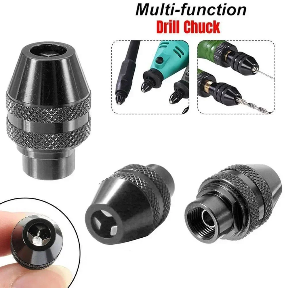 3pcs Multi Keyless Chuck 0.8-3.2mm Drill Chuck For Dremel 3000 4000 7700 8200 Rotary Tools Electric Grinding Chuck Tool Parts