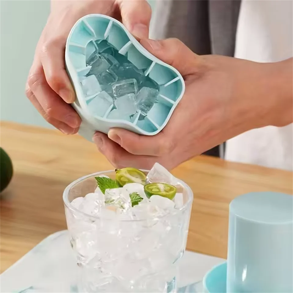 Hacer molde para cubitos de hielo, cubo de hielo, molde para tazas, grado alimenticio, congelación rápida, máquina de hielo de silicona, diseño creativo, tazas cilíndricas, Ultra duraderas