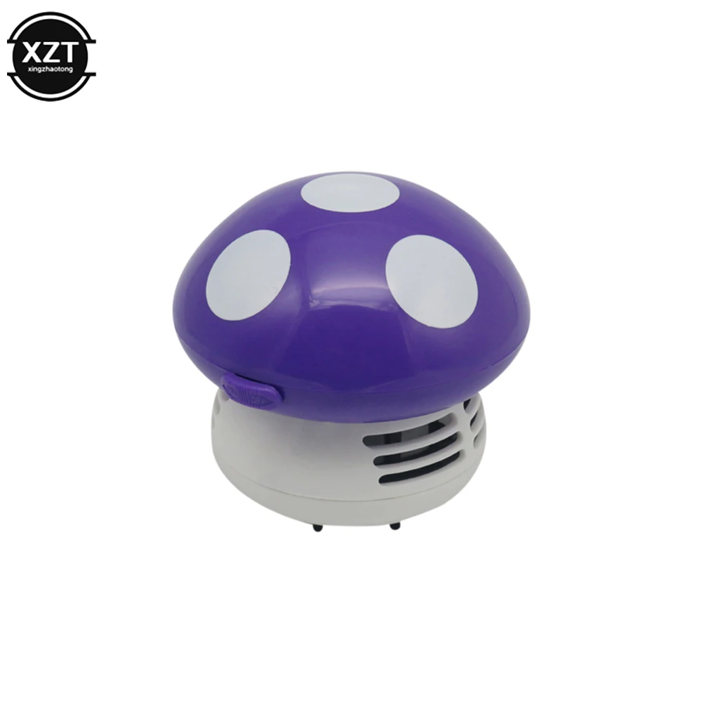 Handheld Mini Desktop Vacuum Cleaner Mushroom Shape Cleaner Desk Cleaner Eraser Dust Paper Dust Sweeper