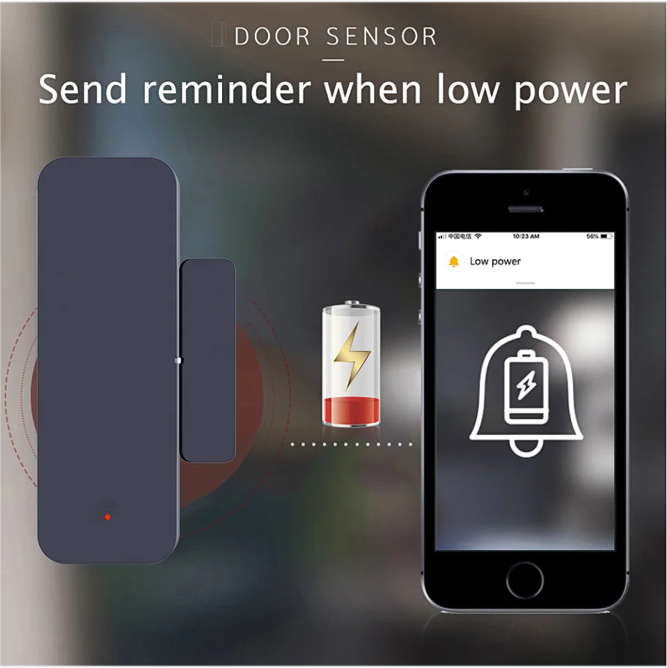 Tuya Zigbee WiFi Sensor de puerta Sensor de ventana aplicación remota Control a través de Smart Life funciona con Google Home Yandex Alexa
