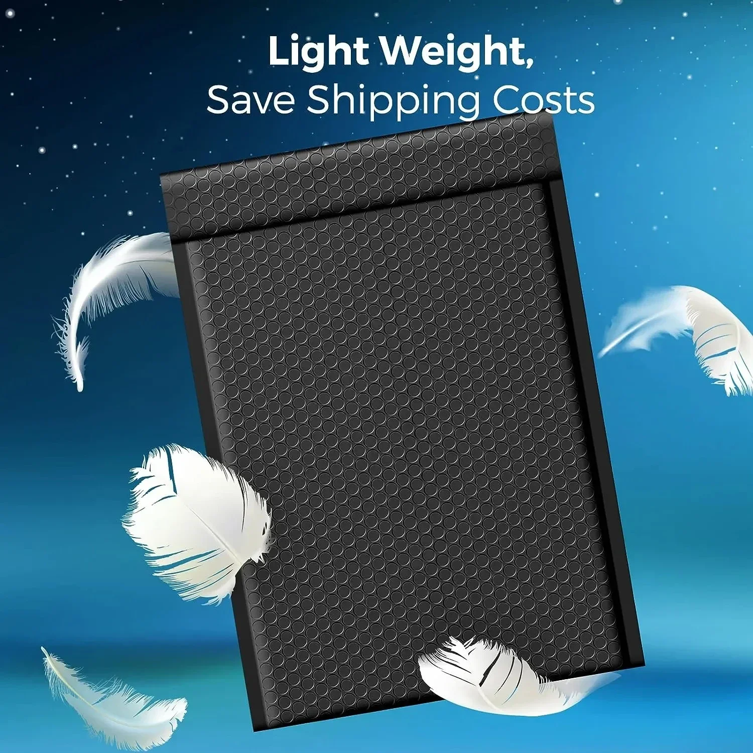 Bubble Padded Mailing Envelopes, Mailer Poly para Embalagem, Self Seal Shipping Bag, Bubble Padding, preto, 100 Pcs