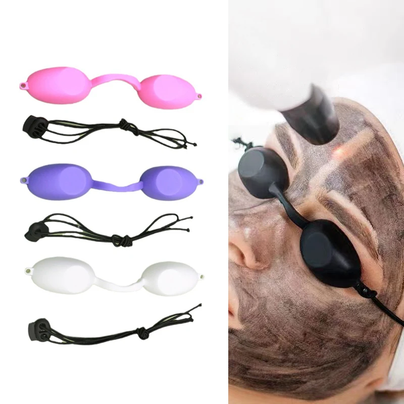 Silicone Protectve Eye Goggle For Laser LED UV Lamp Treatment Flexible UV Eye Protection Sunbed Tanning Goggles Mask