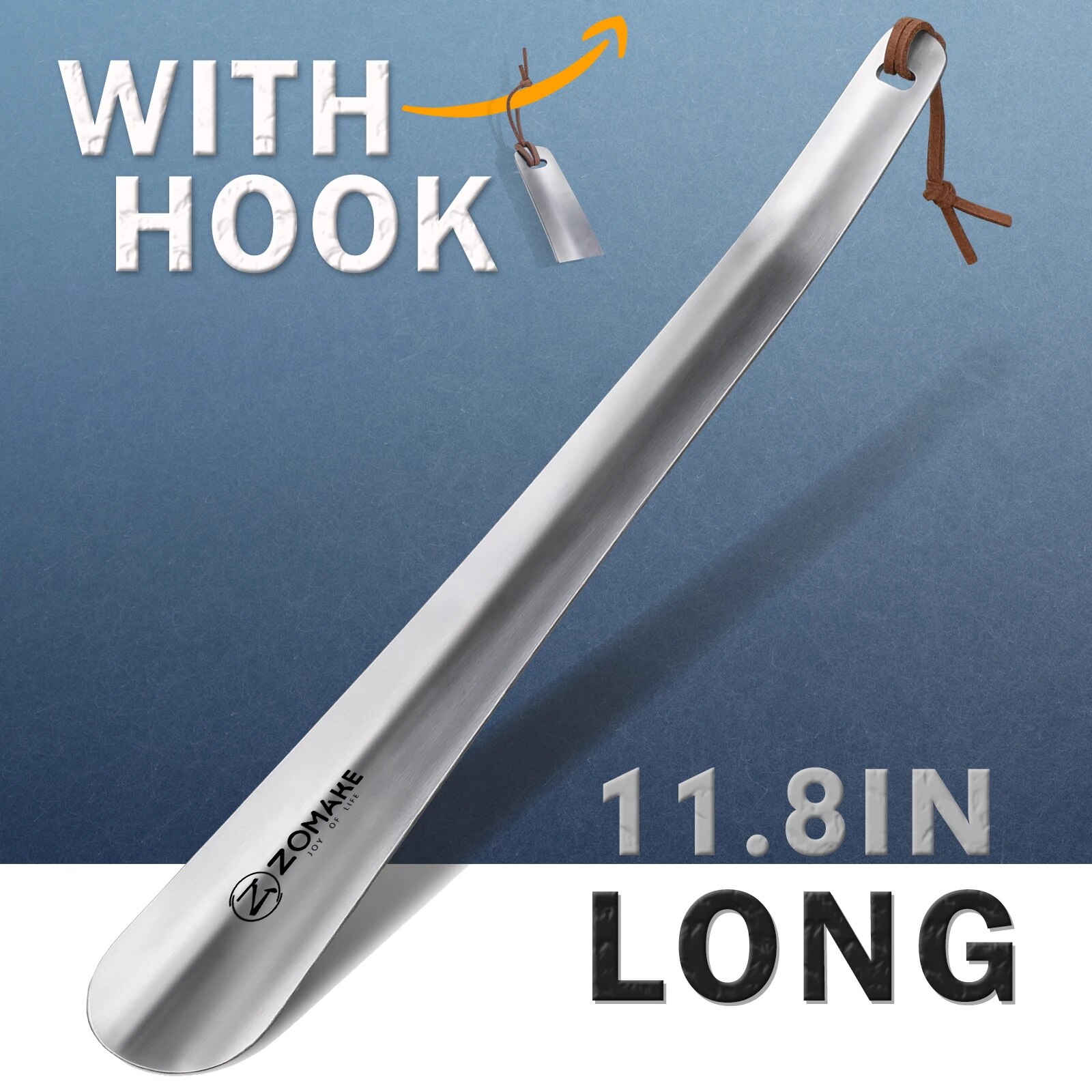 30cm chifres de sapato de metal alça longa sapateiro qualidade aço inoxidável sapato colher levantador sapato ajudante ferramenta ajuda acessórios sapato
