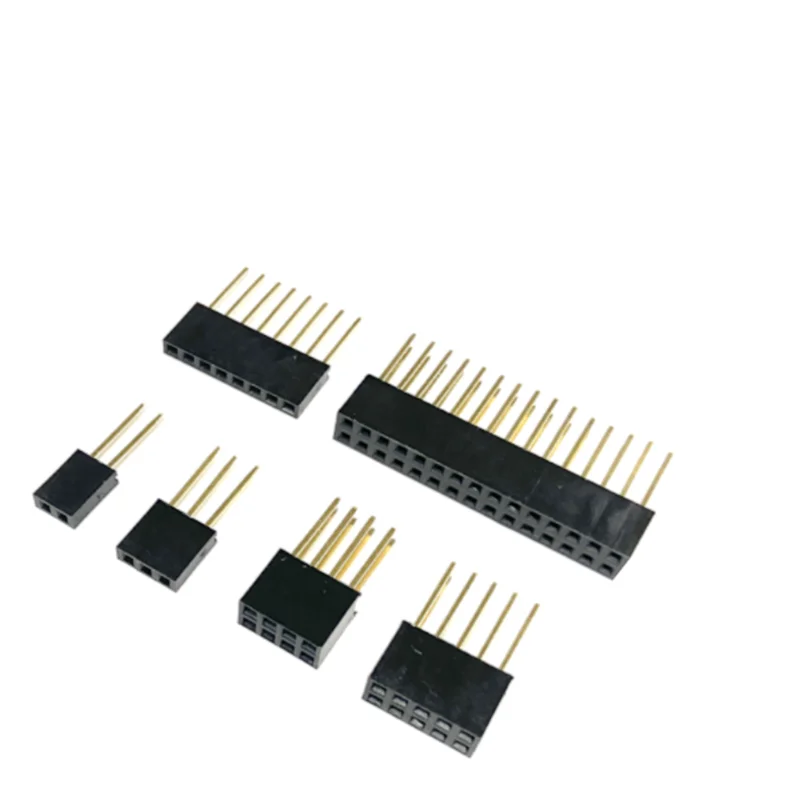 10ชิ้น2.54มม. หมุดคู่แบบแถวเดียวตัวเมีย11มม. ส่วนหัวของบอร์ด PCB ขั้วต่อหลอดไฟ LED 2 ~ 20PIN สำหรับปลั๊กคอนเนคเตอร์ Arduino