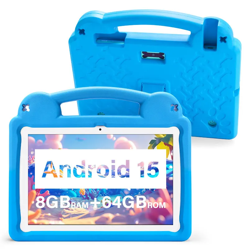 Детский планшет ANRY 2025, Android 15 10,1 дюйма, 8 ГБ (4 + 4 расширения), оперативная память, 64 ГБ ПЗУ A523, 2,0 ГГц, 5000 мАч, HD-дисплей, планшеты, детские подарки
