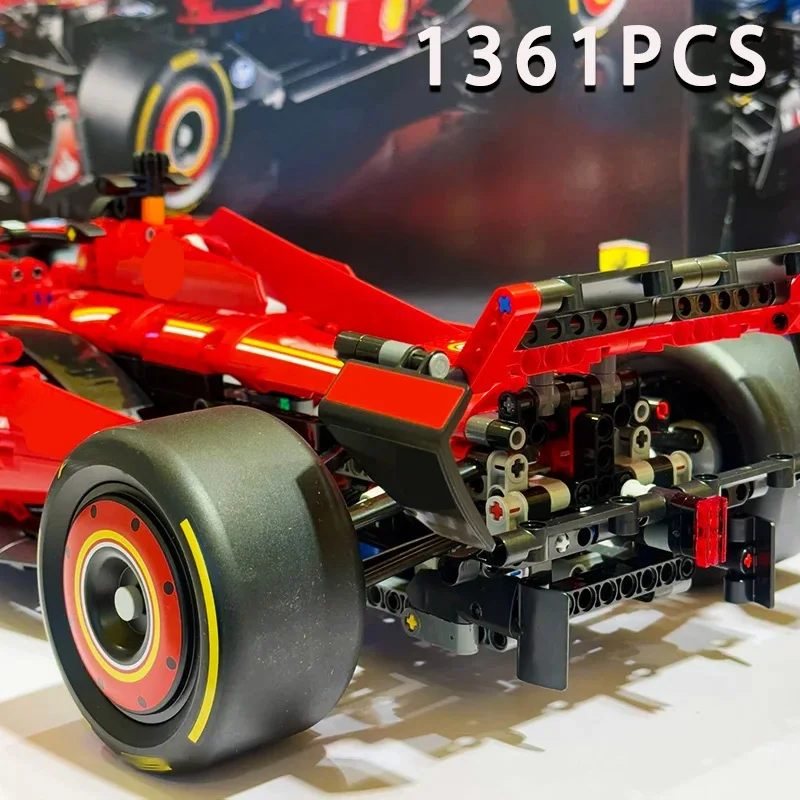 1:8 F1 สูตร 42206 42207 การวิเคราะห์ Racing รถ SF-24 Boy Building Blocks ตกแต่งเครื่องประดับของเล่นของขวัญ ﻿