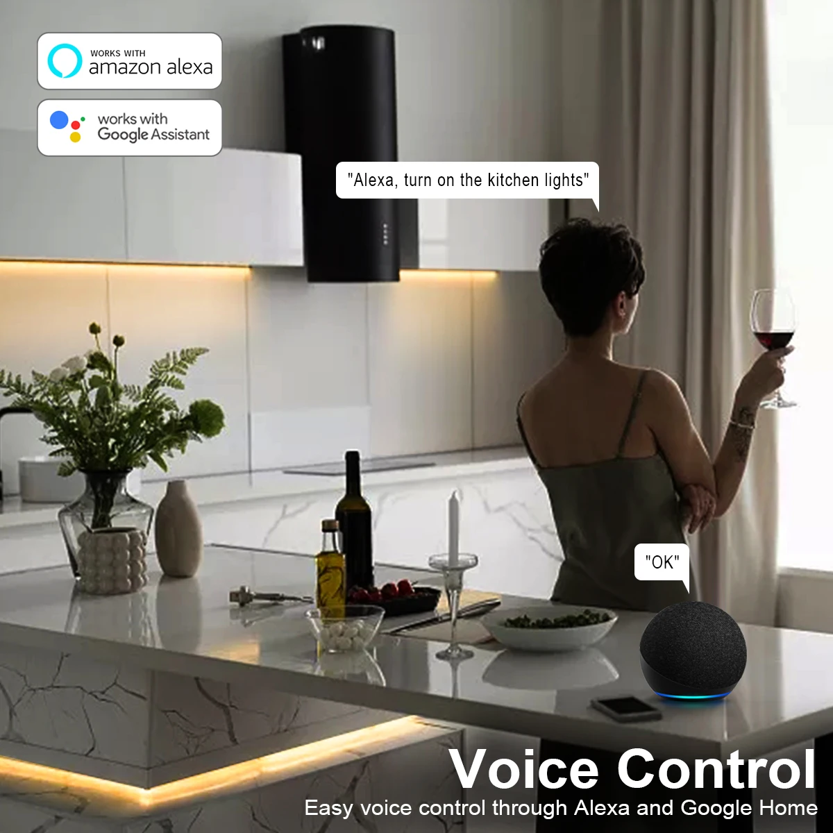 Tira de luces LED de neón COB inteligente TUYA, 320LEDs/M, 100% tubo de silicona pura, alto Lumen, USB, 5V, con aplicación Alexa y Google Home, Control por voz